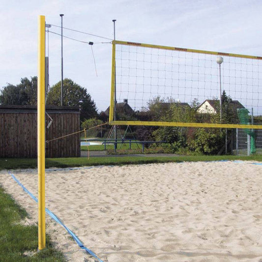 Beach-Volleyball Netzpfosten Wettkampf rund gelb  Sandro Oberwil